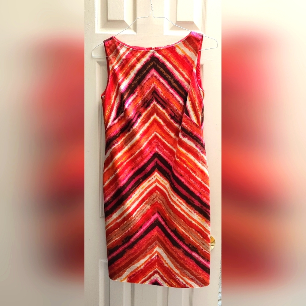 Vibrant Multicolor Chevron Dress